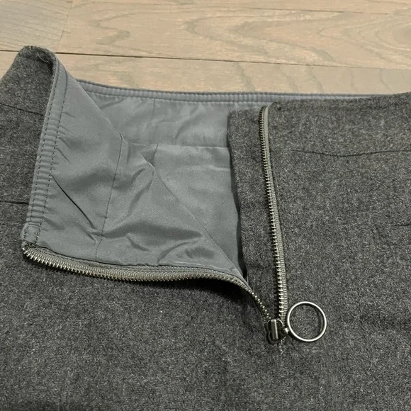 MADEWELL Fireside zip front skirt, NWT, size 4. Gray - Picture 5 of 9